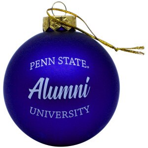 blue bulb ornament with Penn State University Alumni